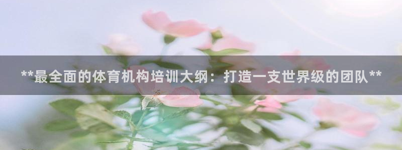 极悦平台客服团队名称：**最全面的体育机构培训大纲：