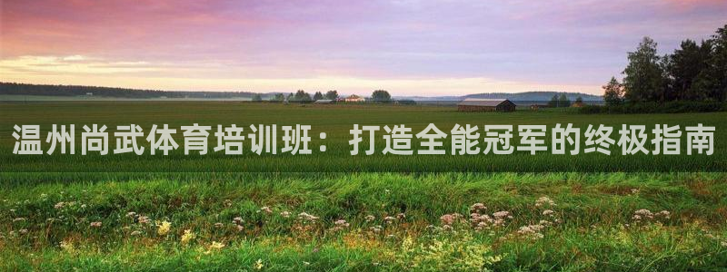 极悦平台用户评价怎么样：温州尚武体育培训班：打造全能